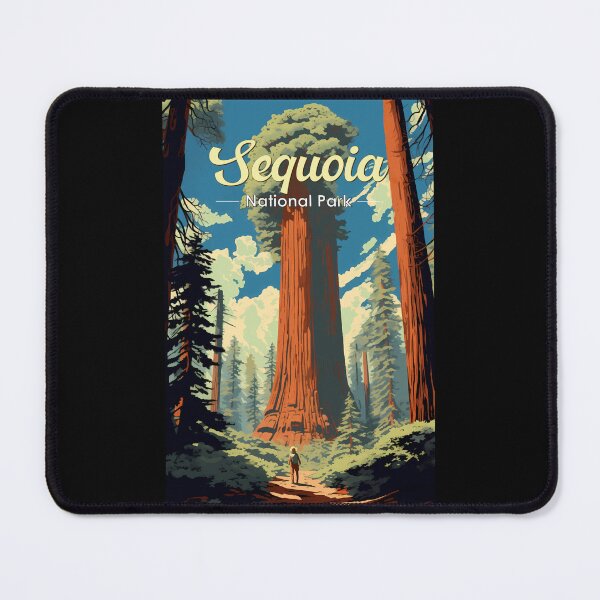 Item preview, Sequoia National Park Illustration Retro designed and sold by KrisSidDesigns.
