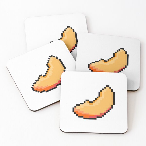 Item preview, Pixel Nectarine Slice - pixel food art designed and sold by LittleFoodShop.