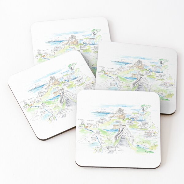 Item preview, Causeway Coast illustrated map, Northern Ireland. designed and sold by DebTheZeb.
