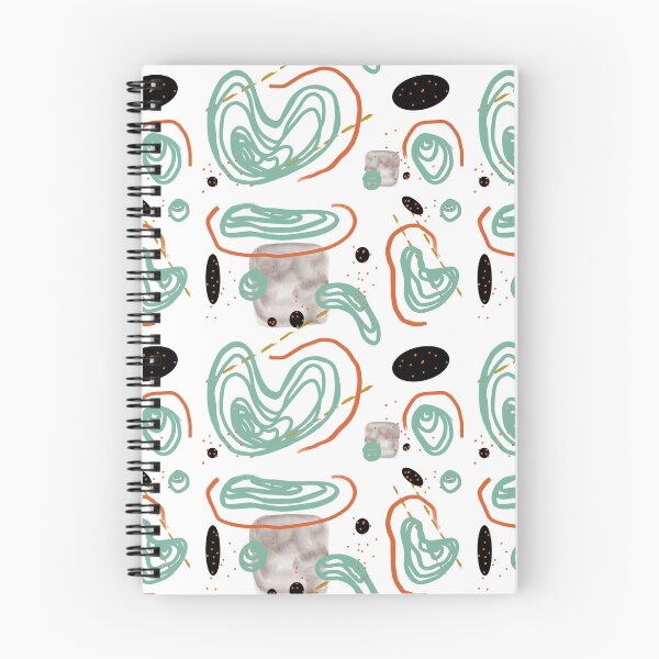 Item preview, Blue orange smooth lines abstract movement pattern designed and sold by Yana Mustafina | Boho Soulful Designs.