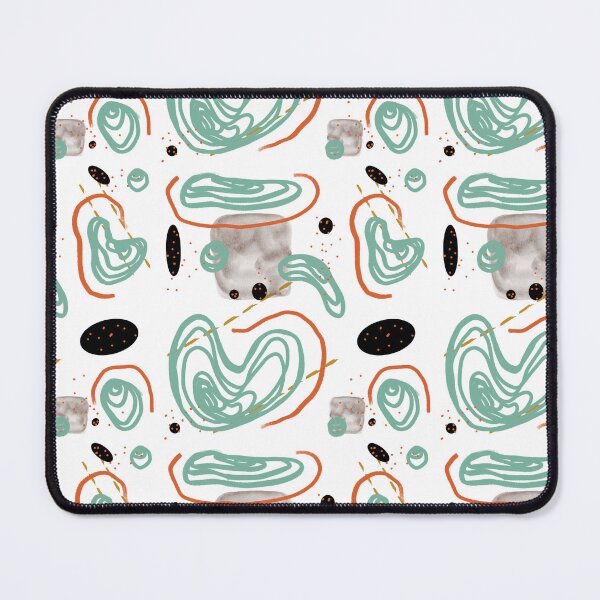 Item preview, Blue orange smooth lines abstract movement pattern designed and sold by Yana Mustafina | Boho Soulful Designs.