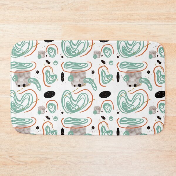 Item preview, Blue orange smooth lines abstract movement pattern designed and sold by Yana Mustafina | Boho Soulful Designs.
