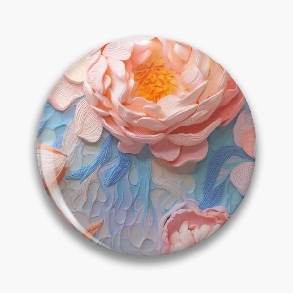 Item preview, Big 3D Peonies Acrylic painting designed and sold by penney55.