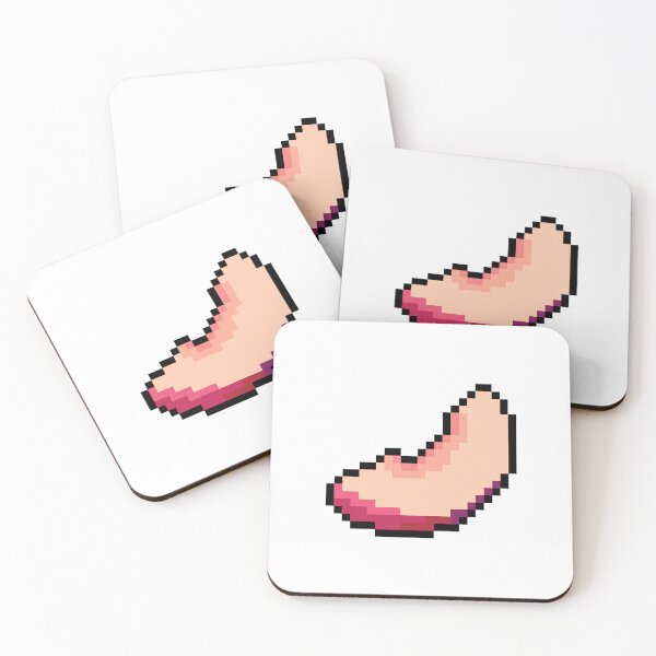 Item preview, Pixel Peach Slice - pixel food art designed and sold by LittleFoodShop.