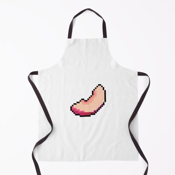 Item preview, Pixel Peach Slice - pixel food art designed and sold by LittleFoodShop.