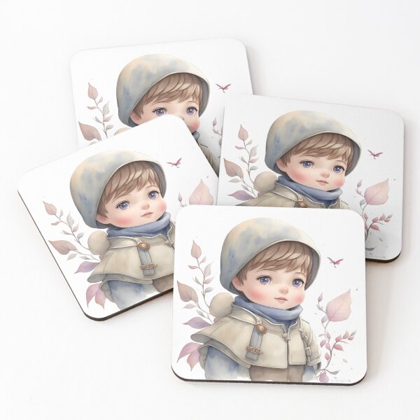 Item preview, Little boy hand painted with watercolor designed and sold by uil-dom-back.