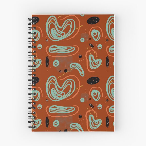 Item preview, Blue orange smooth lines abstract red pattern designed and sold by Yana Mustafina | Boho Soulful Designs.