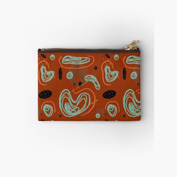 Item preview, Blue orange smooth lines abstract red pattern designed and sold by Yana Mustafina | Boho Soulful Designs.