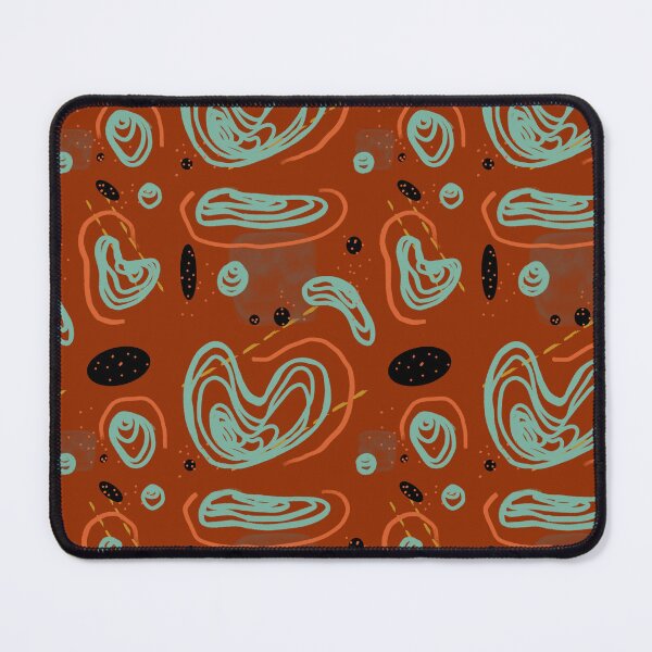Item preview, Blue orange smooth lines abstract red pattern designed and sold by Yana Mustafina | Boho Soulful Designs.