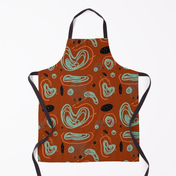 Item preview, Blue orange smooth lines abstract red pattern designed and sold by Yana Mustafina | Boho Soulful Designs.