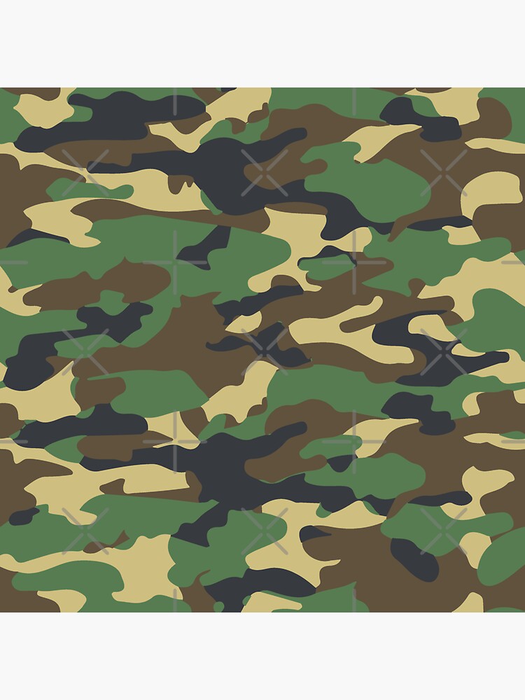 Cool Custom Color Woodland Style Camo Texture - Repeating Tiled