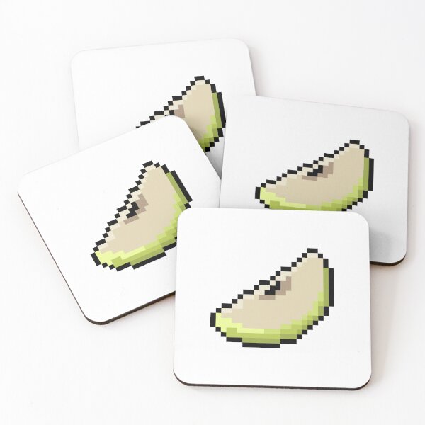 Item preview, Pixel Pear Slice - pixel food art designed and sold by LittleFoodShop.