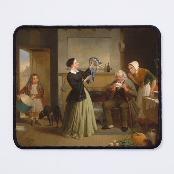 Item preview, The New Bonnet | Francis William Edmonds | 1858 American Art designed and sold by CJET.