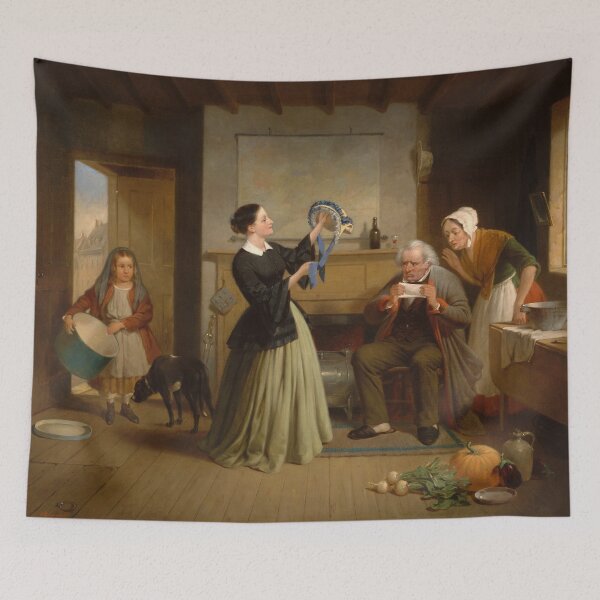 Item preview, The New Bonnet | Francis William Edmonds | 1858 American Art designed and sold by CJET.