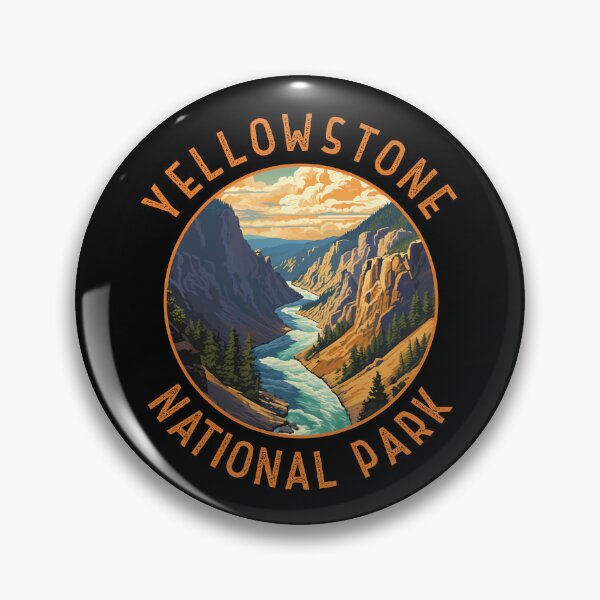 Item preview, Yellowstone National Park River Distressed Circle designed and sold by KrisSidDesigns.