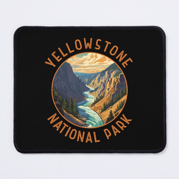 Item preview, Yellowstone National Park River Distressed Circle designed and sold by KrisSidDesigns.