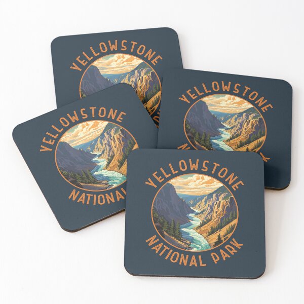 Item preview, Yellowstone National Park River Distressed Circle designed and sold by KrisSidDesigns.