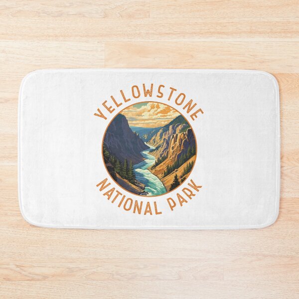 Item preview, Yellowstone National Park River Distressed Circle designed and sold by KrisSidDesigns.