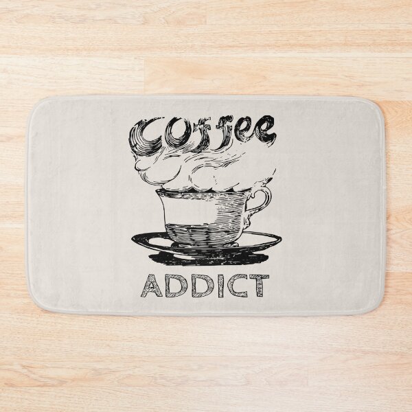 Item preview, Coffee Addict Fun Slogan, Monochrome Design designed and sold by TrulyEpoque.