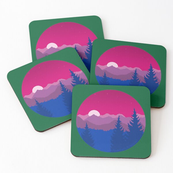 Item preview, Subtle Bisexual Pride Flag MountainscapeActive  designed and sold by tiendichvuu.