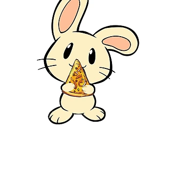 Artwork thumbnail, Pizza Rabbit Transparent Rabbit Gift Bunny Rabbit Art Rabbit Nursery by TeesByDesign