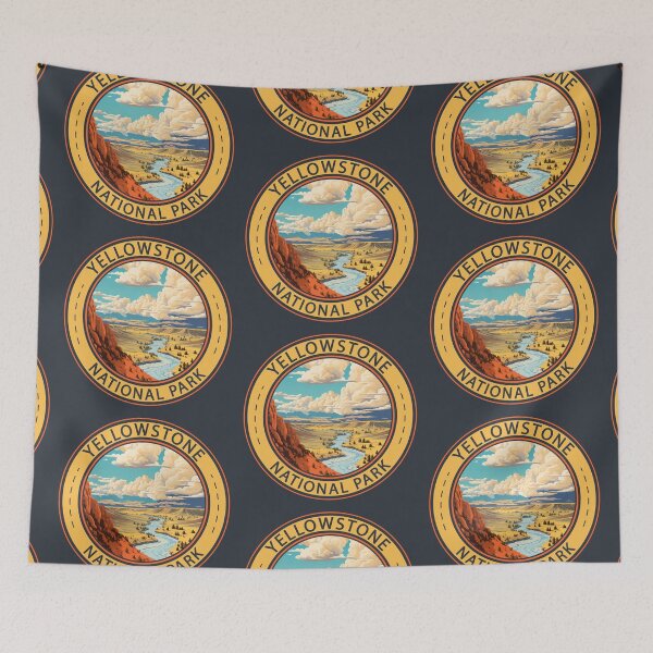 Item preview, Yellowstone National Park Hayden Valley Travel Art designed and sold by KrisSidDesigns.
