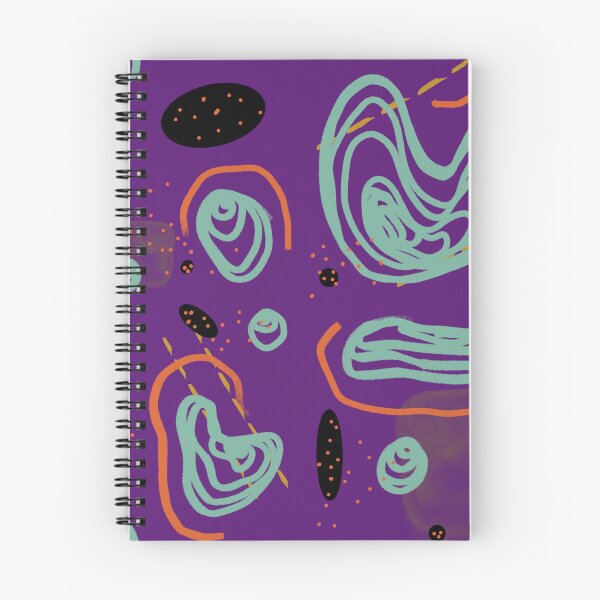 Item preview, Blue orange smooth lines abstract violet pattern designed and sold by Yana Mustafina | Boho Soulful Designs.