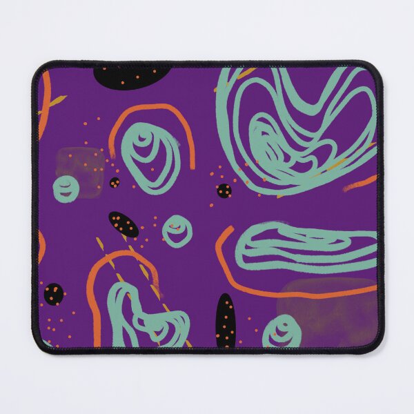 Item preview, Blue orange smooth lines abstract violet pattern designed and sold by Yana Mustafina | Boho Soulful Designs.