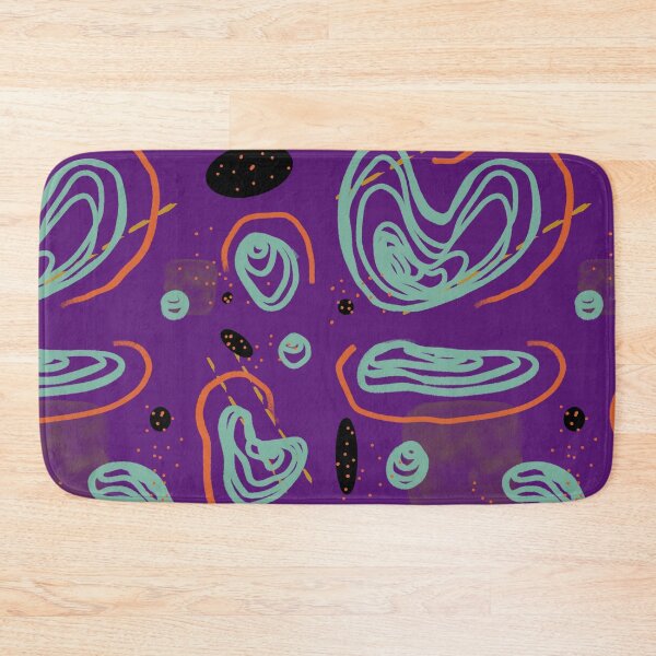 Item preview, Blue orange smooth lines abstract violet pattern designed and sold by Yana Mustafina | Boho Soulful Designs.