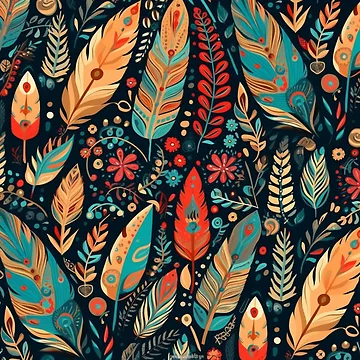 Artwork thumbnail, Boho Ranch Design Pattern 1 by SaikoDesigns