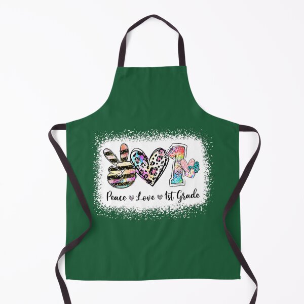 Item preview, Peace Love First Grade Grade Teacher Team 1st Grade Bleached 	 	 designed and sold by zvojkndg52.