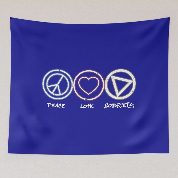 Item preview, Peace Love Sobriety Alcoholics Anonymous Fun 	 	 designed and sold by eapzucedaa23.