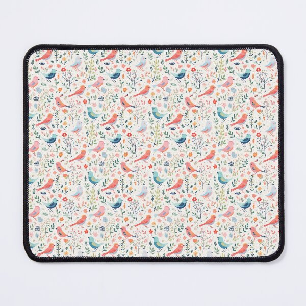 Item preview, Whimsical Wings: Pastel Birds Pattern on White designed and sold by RohanGalyardt.