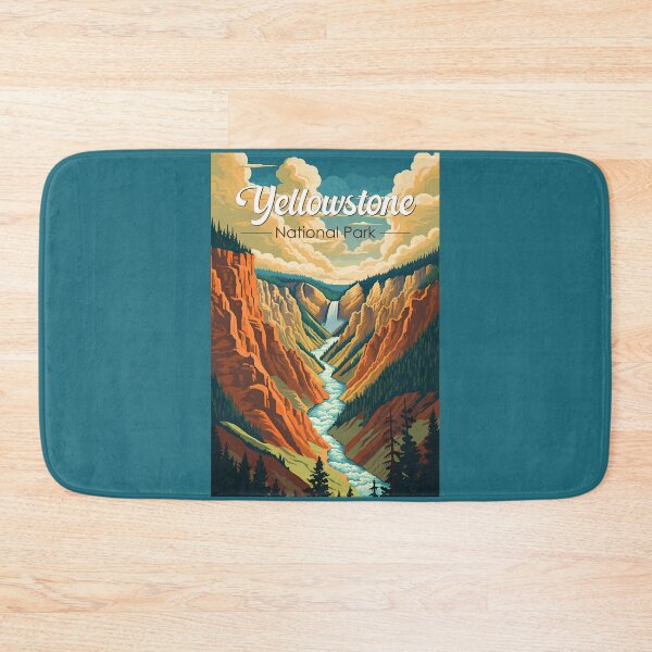 Item preview, Yellowstone National Park Grand Canyon Illustration Retro designed and sold by KrisSidDesigns.
