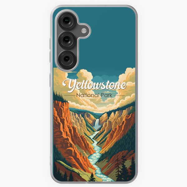 Item preview, Yellowstone National Park Grand Canyon Illustration Retro designed and sold by KrisSidDesigns.
