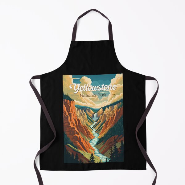 Item preview, Yellowstone National Park Grand Canyon Illustration Retro designed and sold by KrisSidDesigns.