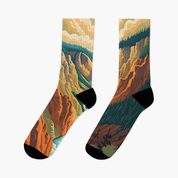 Item preview, Yellowstone National Park Grand Canyon Illustration Retro designed and sold by KrisSidDesigns.
