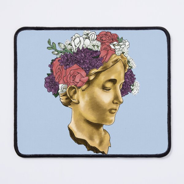 Item preview, Golden Greek Statue with Flowers designed and sold by art-by-byteclub.