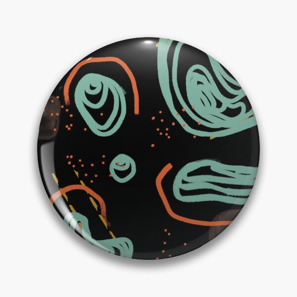 Item preview, Blue orange smooth lines abstract black pattern designed and sold by Yana Mustafina | Boho Soulful Designs.