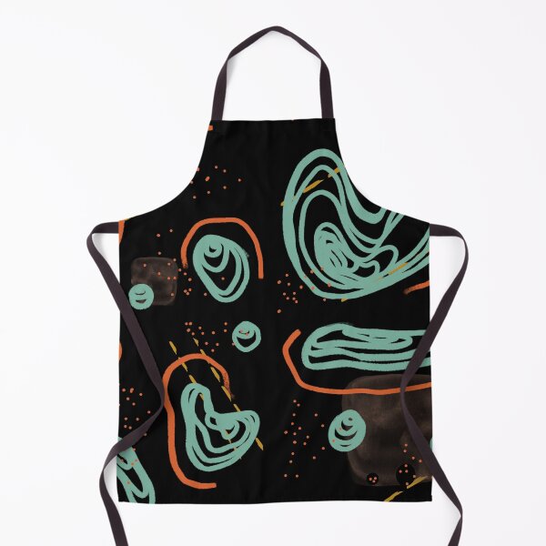 Item preview, Blue orange smooth lines abstract black pattern designed and sold by Yana Mustafina | Boho Soulful Designs.