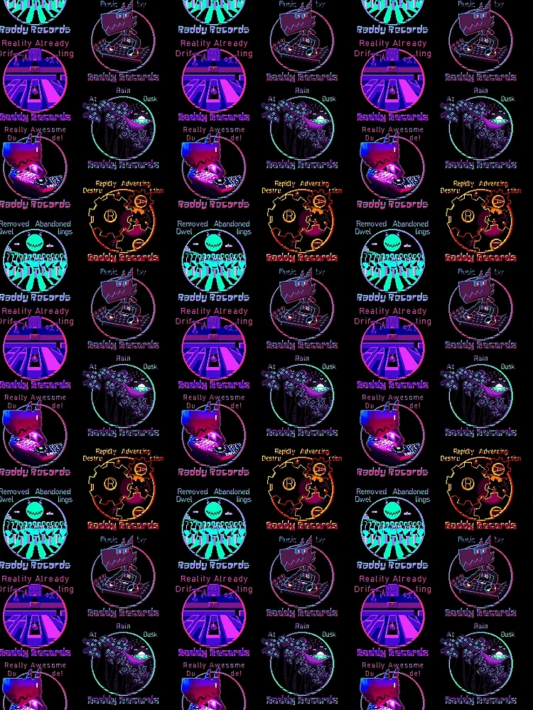 Thumbnail 3 of 3, Scarf, Raddy Records LP Pattern designed and sold by RainingLamppost.