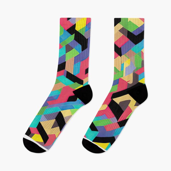 Item preview, Colorful Geometric Design pattern - AI Art, Modern Home Decor,  triangles, squares, circles designed and sold by casaai.