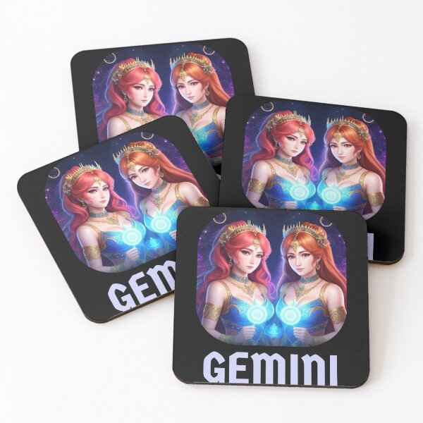 Item preview, Gemini Goddess Anime Twin Girls designed and sold by Hellofriendco.