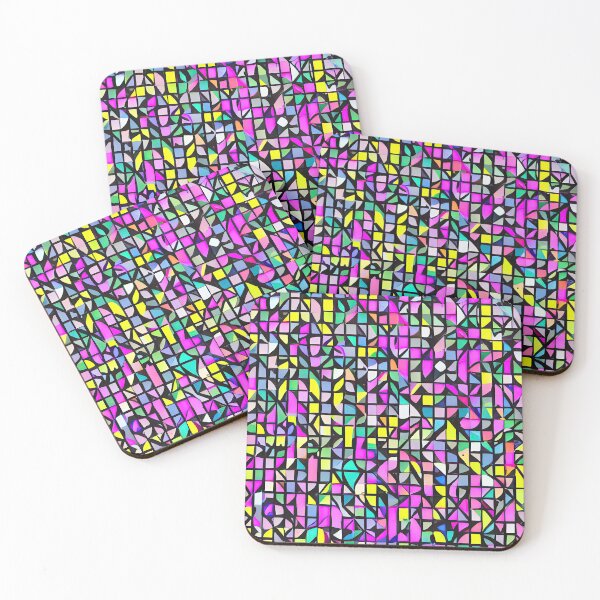 Item preview, Colorful Geometric Design pattern - AI Art, Modern Home Decor,  triangles, squares, circles designed and sold by casaai.