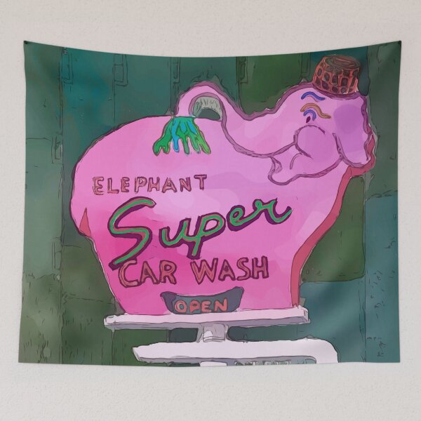 Item preview, Pink Elephant Neon Sign in Seattle  - Welshdesigns designed and sold by welshdesigns.