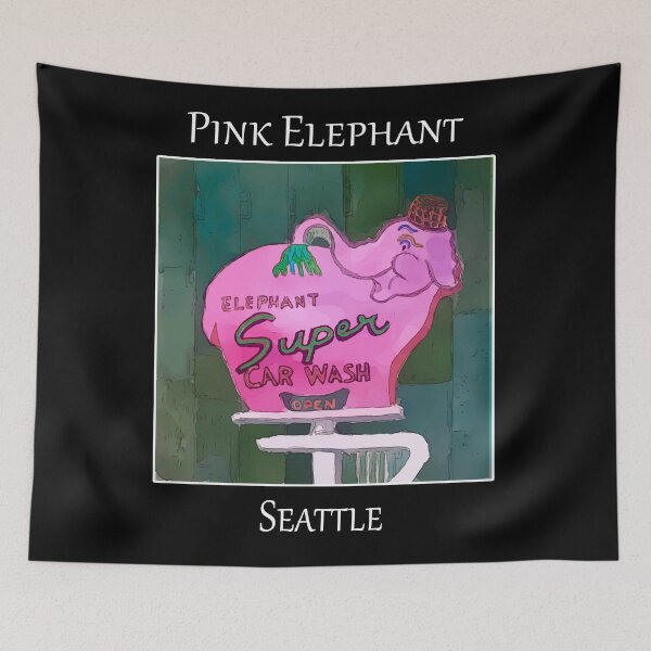 Item preview, Pink Elephant Neon Sign in Seattle - Welshdesigns designed and sold by welshdesigns.