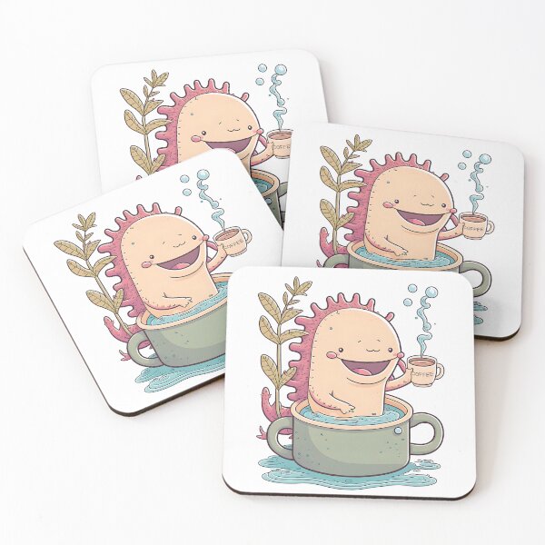 Item preview, Axolotl & Coffee Kawaii Anime Cute Axolotls & Coffee Lover designed and sold by SecretDicer.