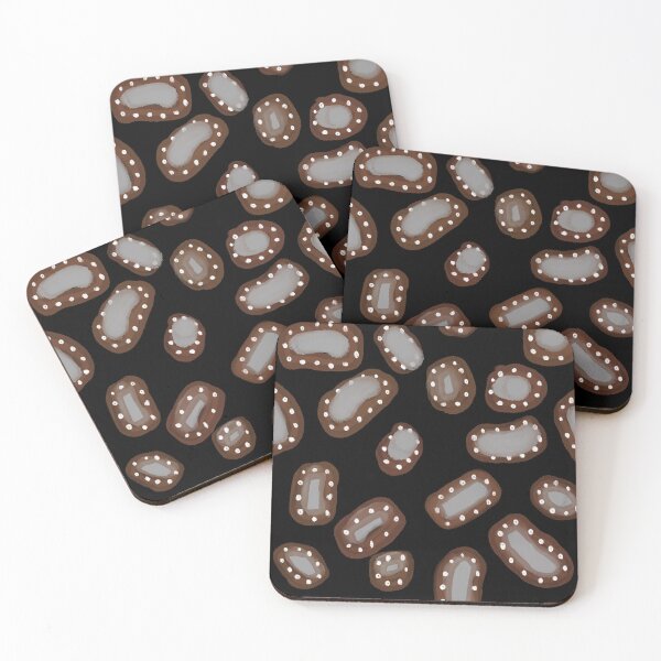 Item preview, Microbe germ brown abstract black seamless pattern designed and sold by Yana Mustafina | Boho Soulful Designs.