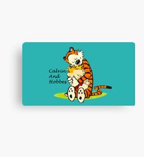Calvin And Hobbes HUG Canvas Print