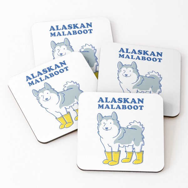 Item preview, Alaskan Malamute wearing boots designed and sold by Wlaurence.